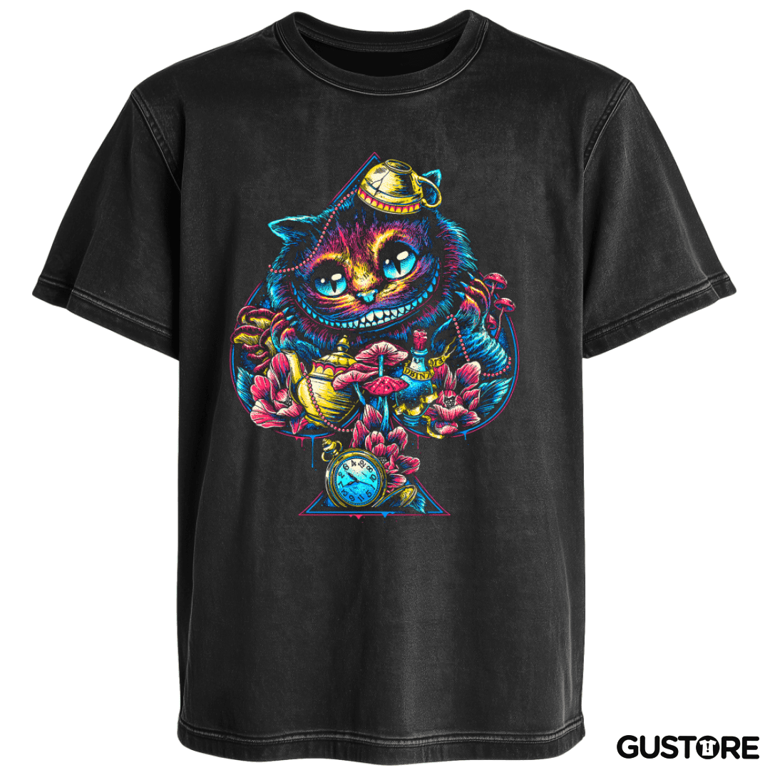Polera desgastada Gato de alicia