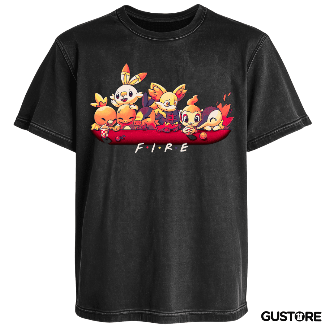 Polera desgastada Tipos Fuego