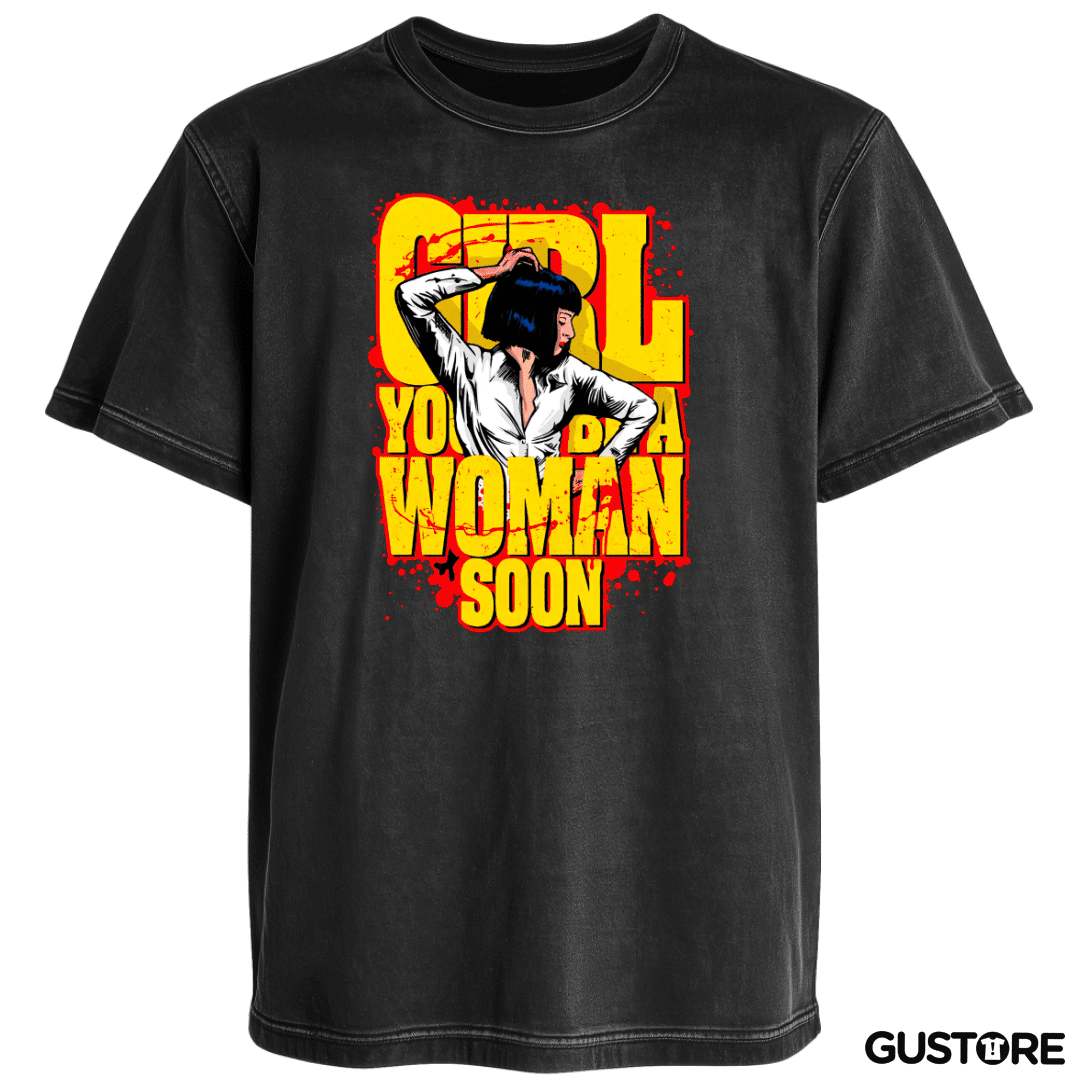Polera desgastada Girl youll be a woman soon