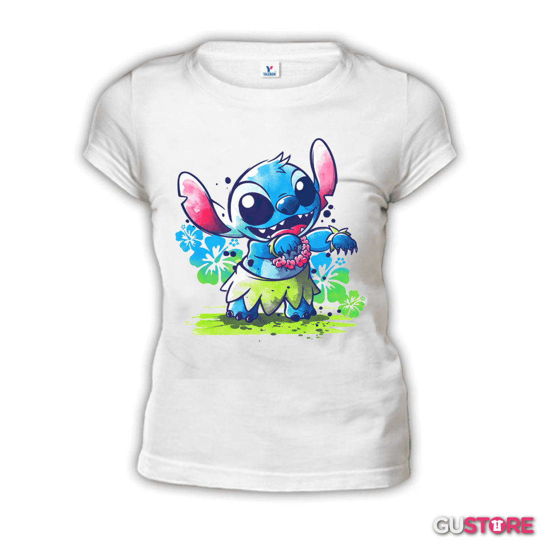 Polera de Mujer Stitch hawaiano