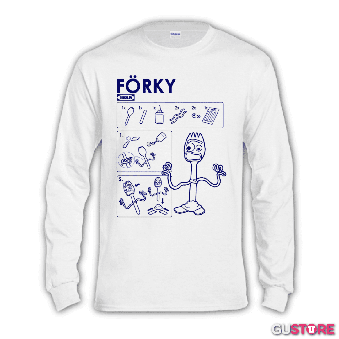 Polera manga larga Forky tutorial