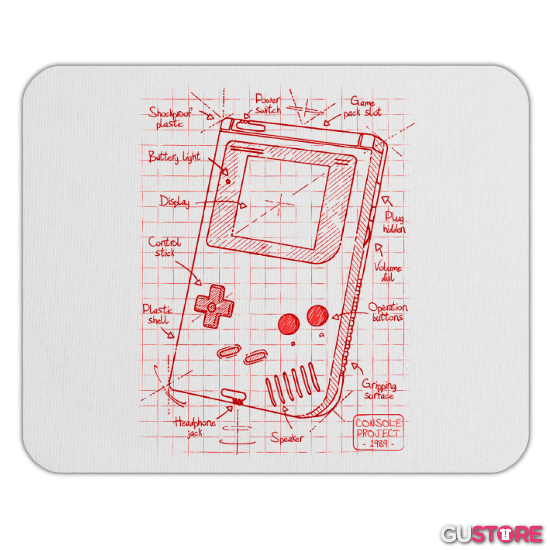 Mousepad Game boy boceto