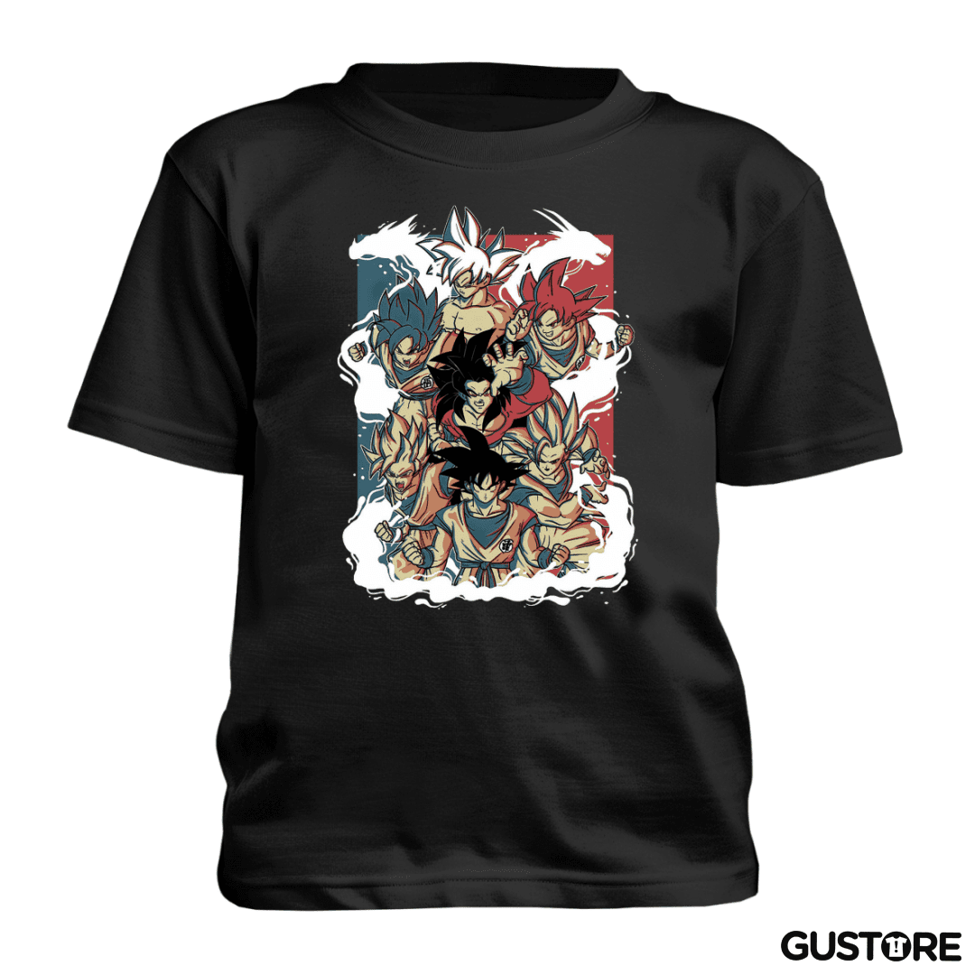 Polera de niño Todos los Gokus