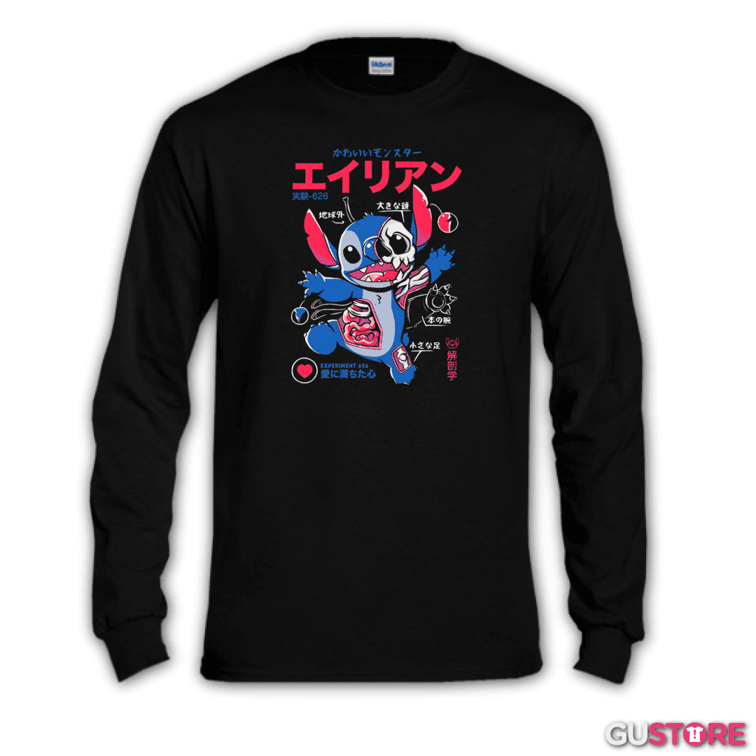 Polera manga larga Stitch japo