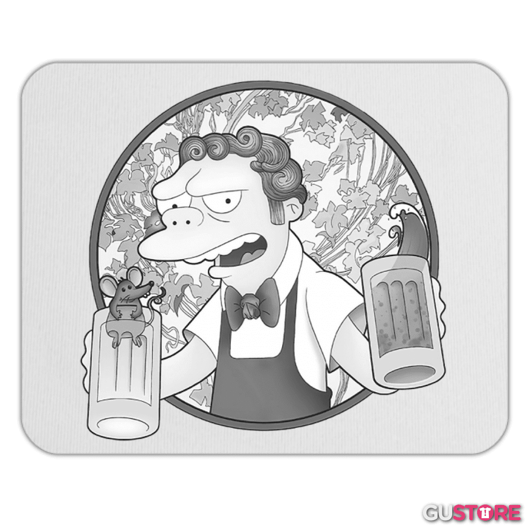 Mousepad Moes black and white