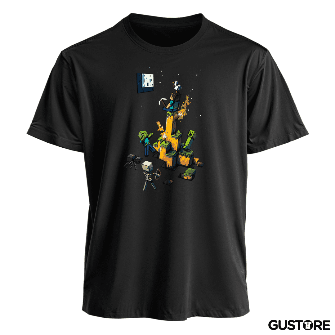 Polera Minecraft artistico