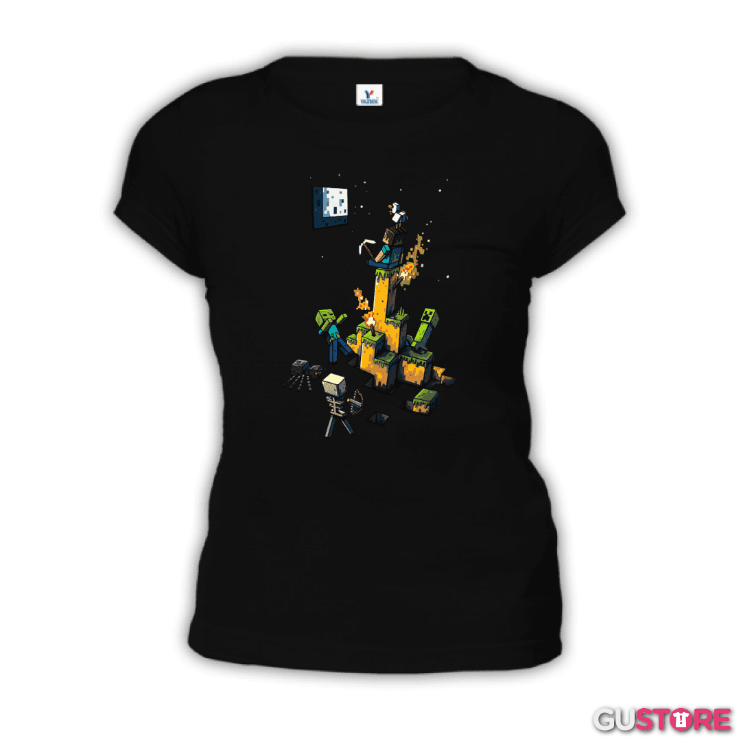 Polera de Mujer Minecraft artistico