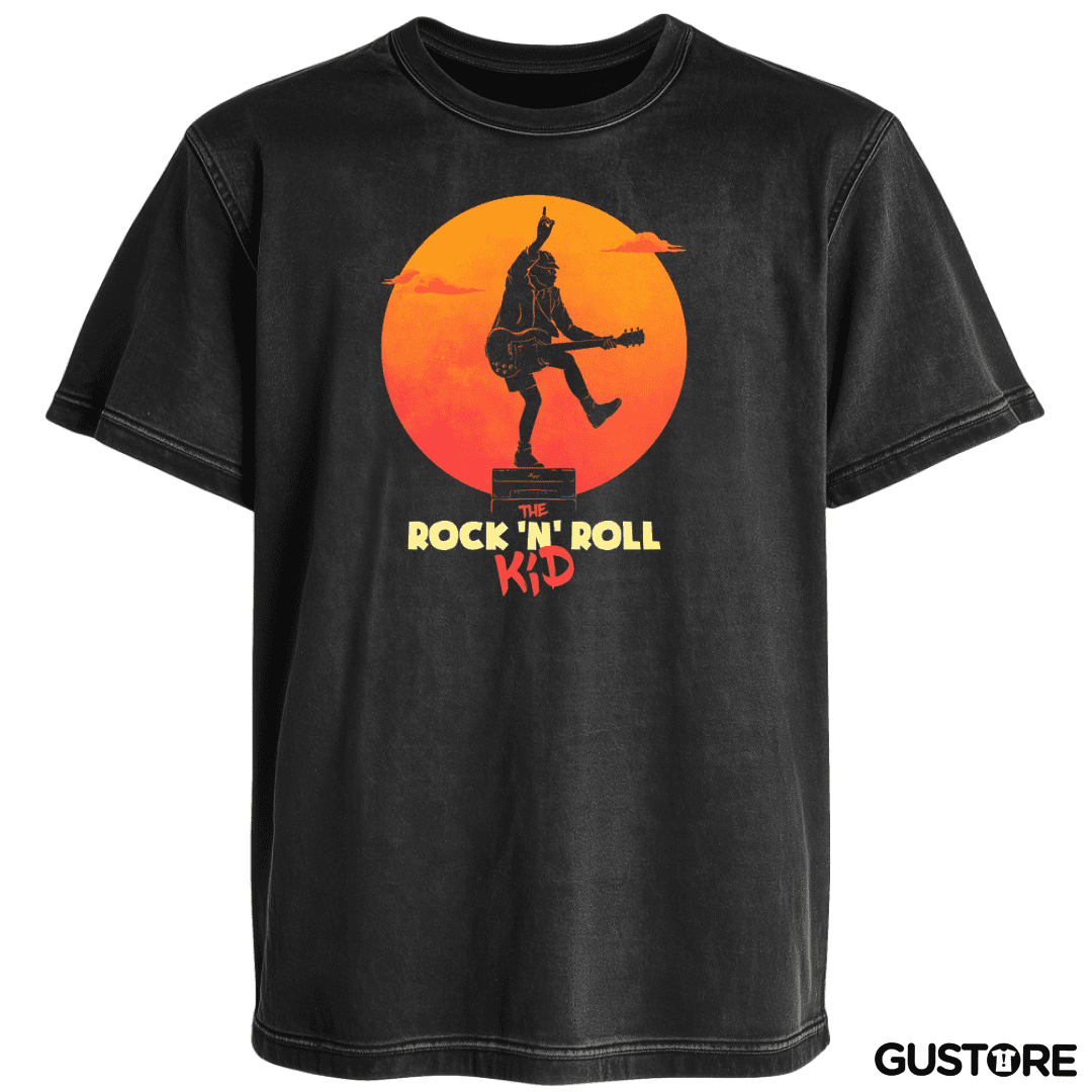 Polera desgastada Angus el chico Rock n roll