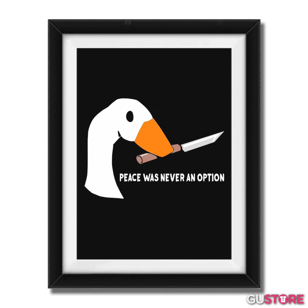 Cuadro decorativo peace was never an option