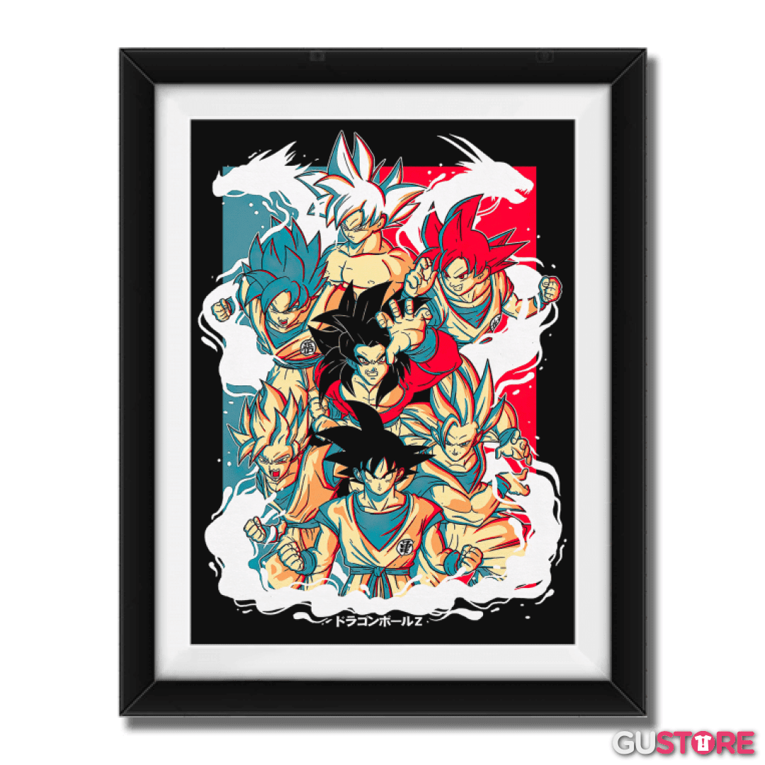 Cuadro decorativo Goku Evoluciones