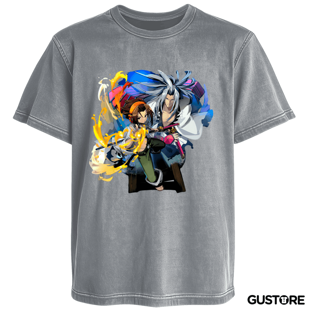 Polera desgastada Yoh and Amidamaru