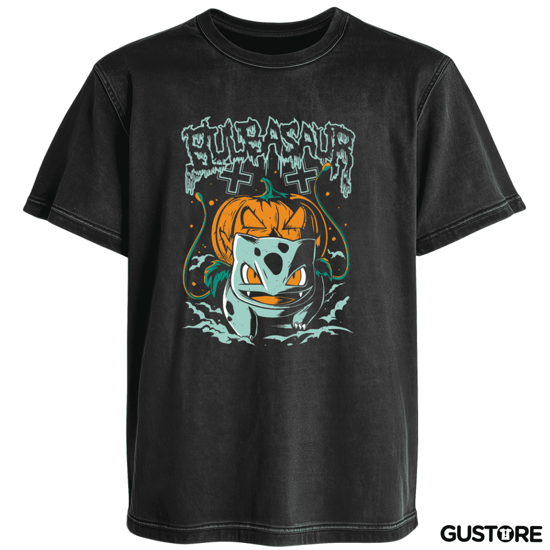 Polera desgastada bulbasaur pumpkins