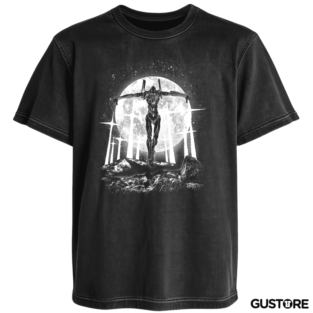 Polera desgastada Evangelion moon