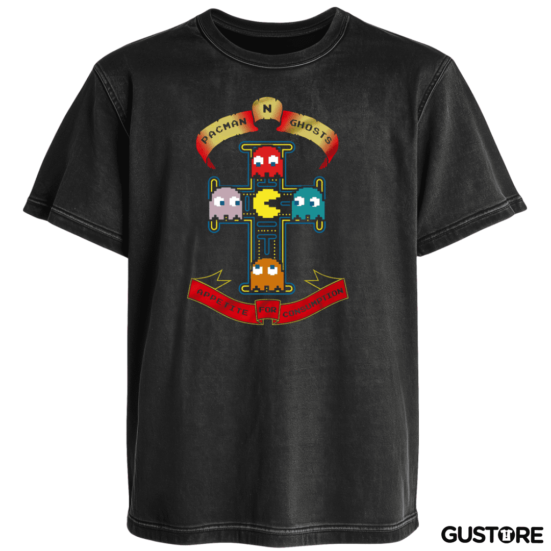 Polera desgastada Pacman And Ghosts
