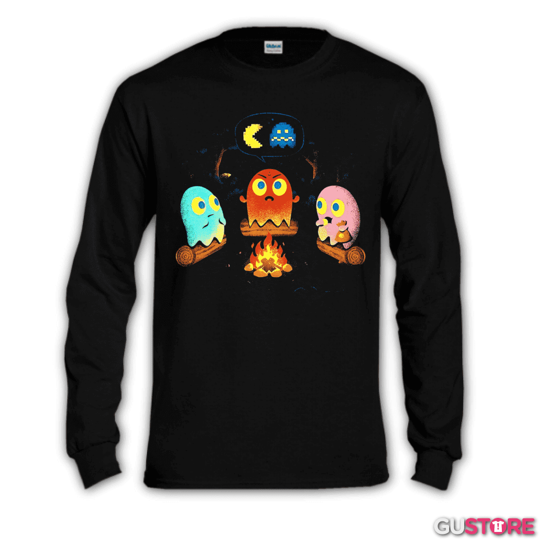 Polera manga larga Pacman del terror