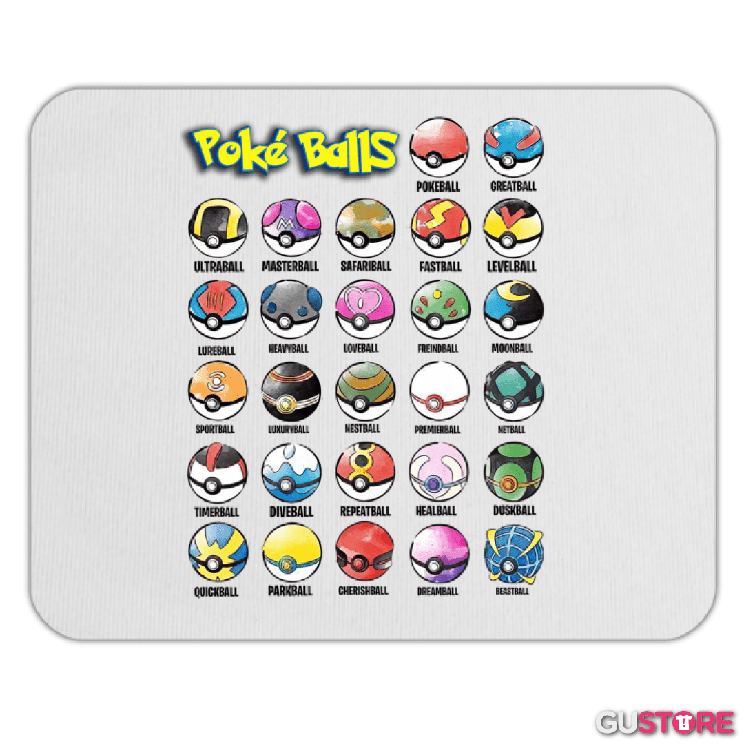 Mousepad Pokeballs
