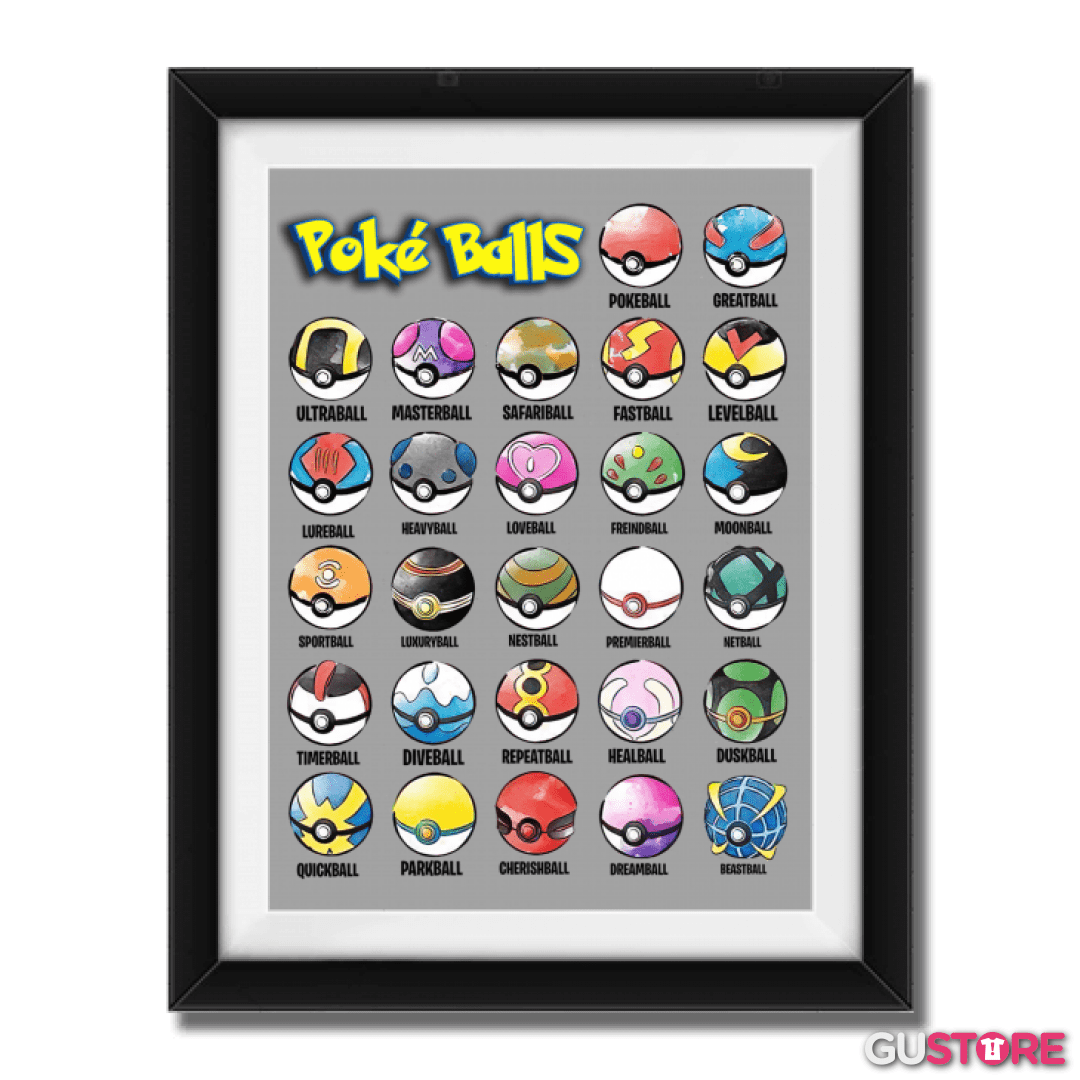 Cuadro decorativo Pokeballs