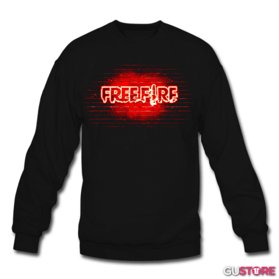 Poleron polo Free fire neon rojo