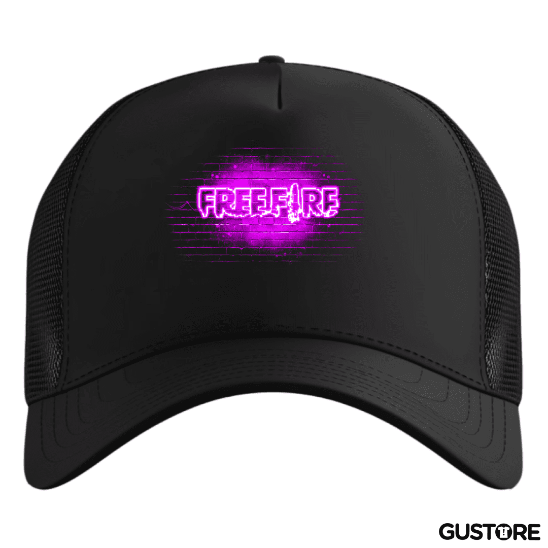 Gorro Free fire neon morado
