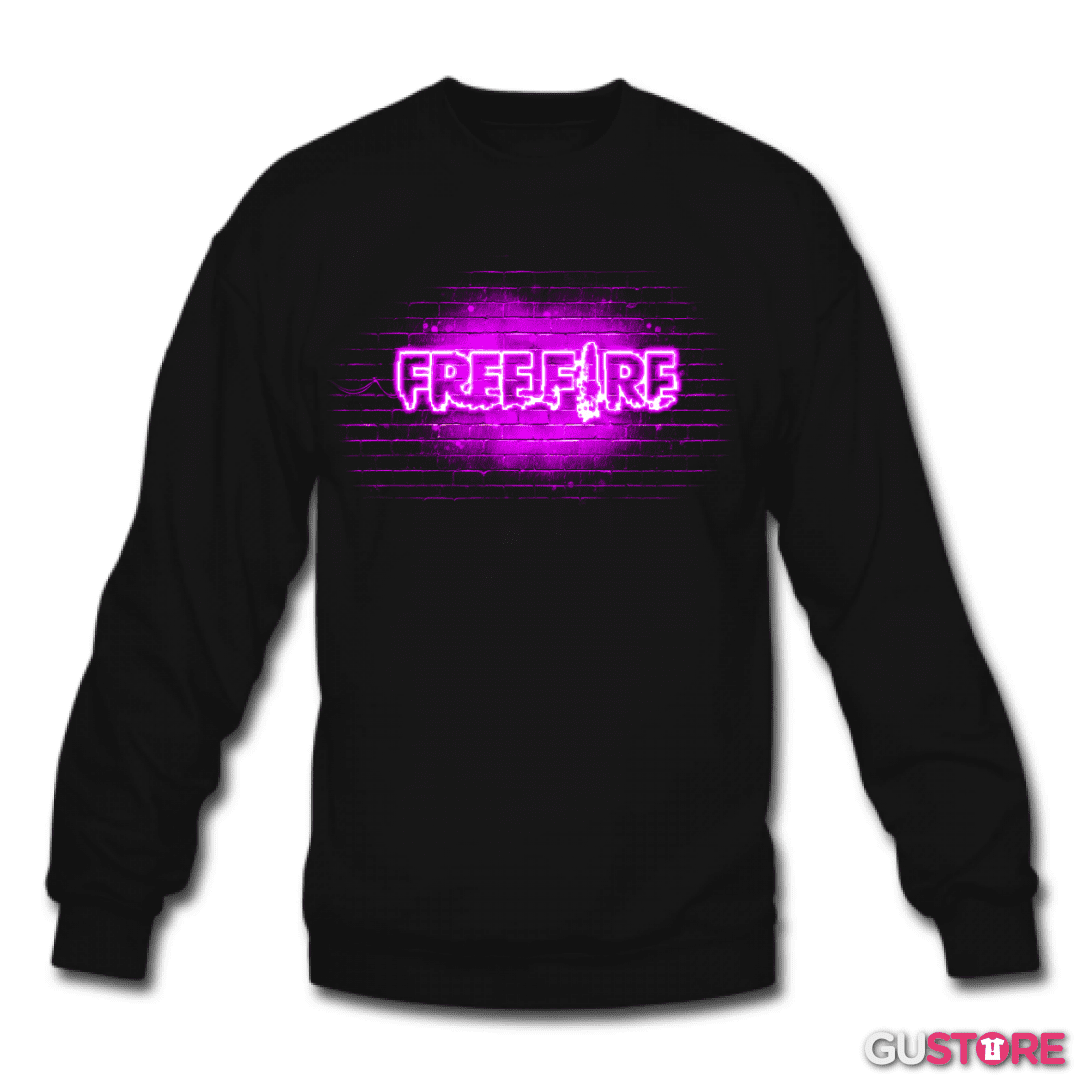 Poleron polo Free fire neon morado