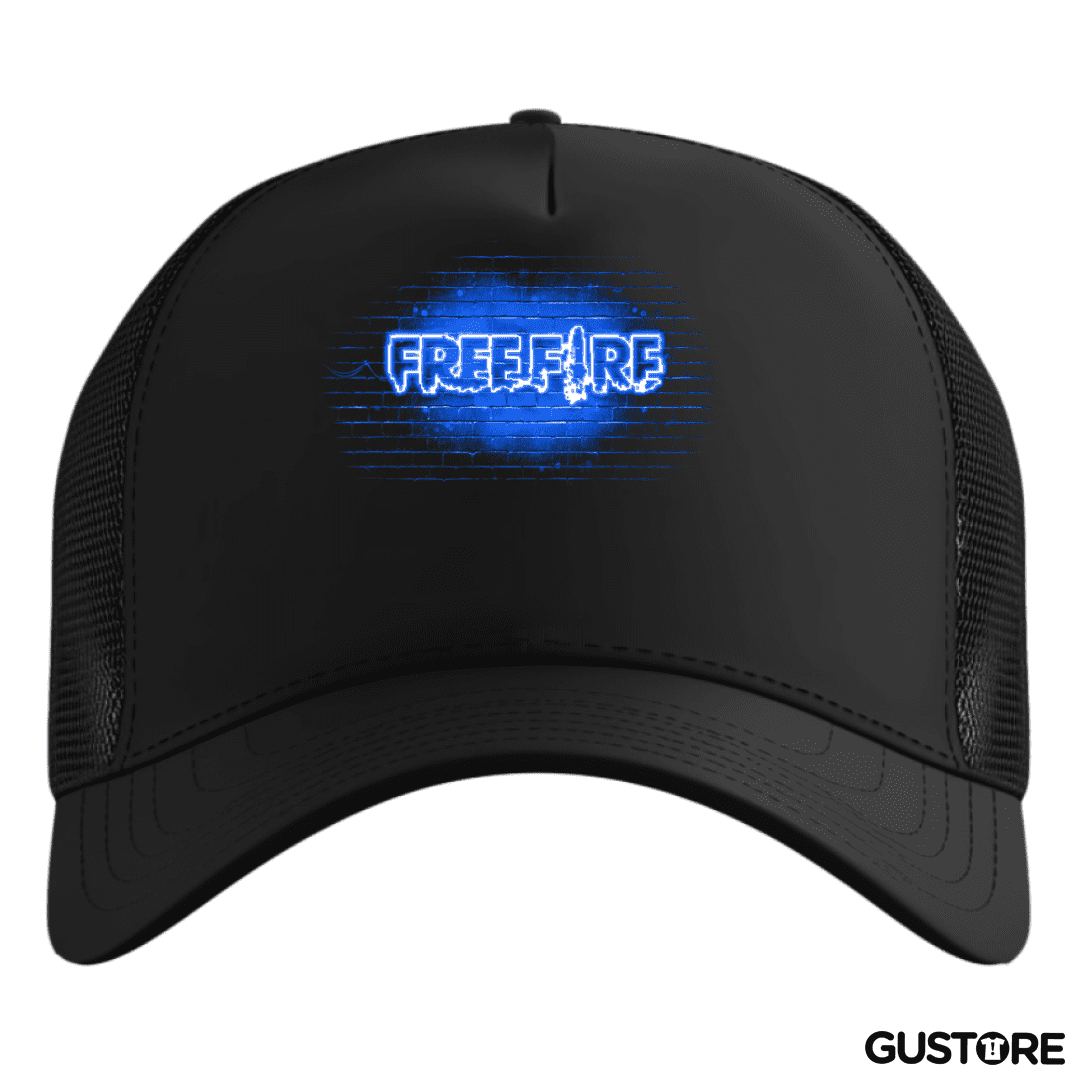 Gorro Free fire neon azul
