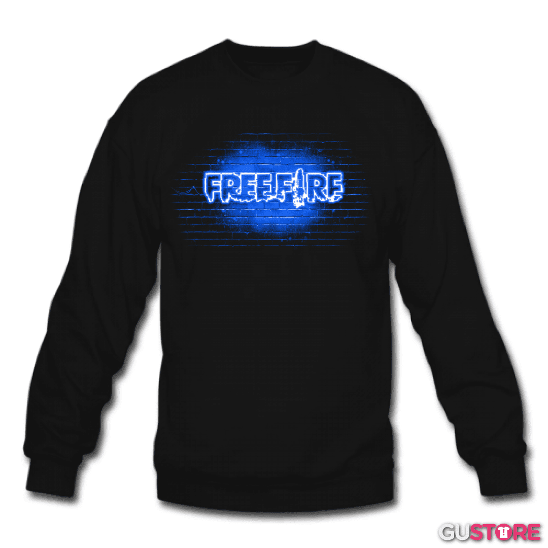 Poleron polo Free fire neon azul