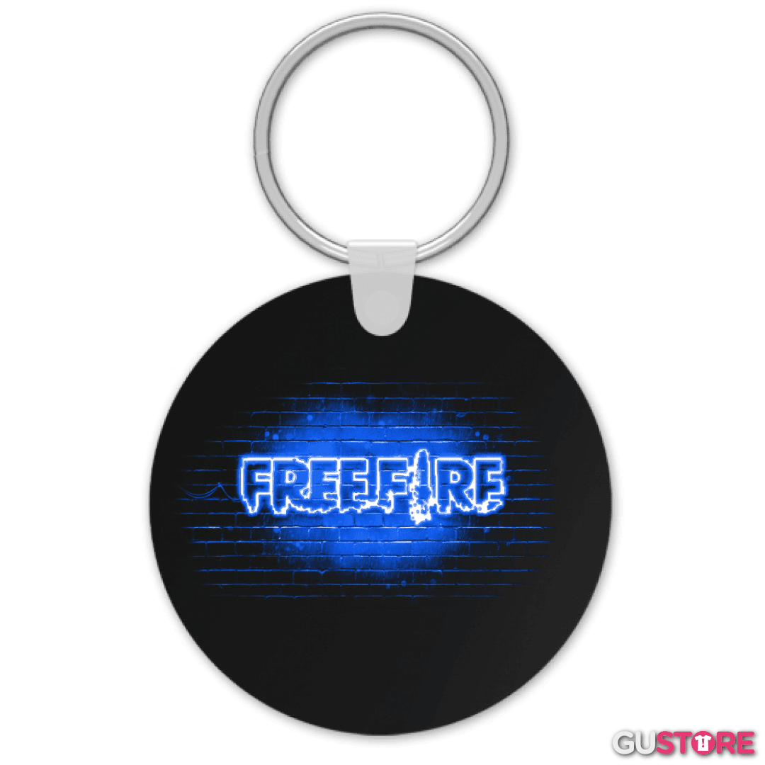 Llavero Free fire neon azul