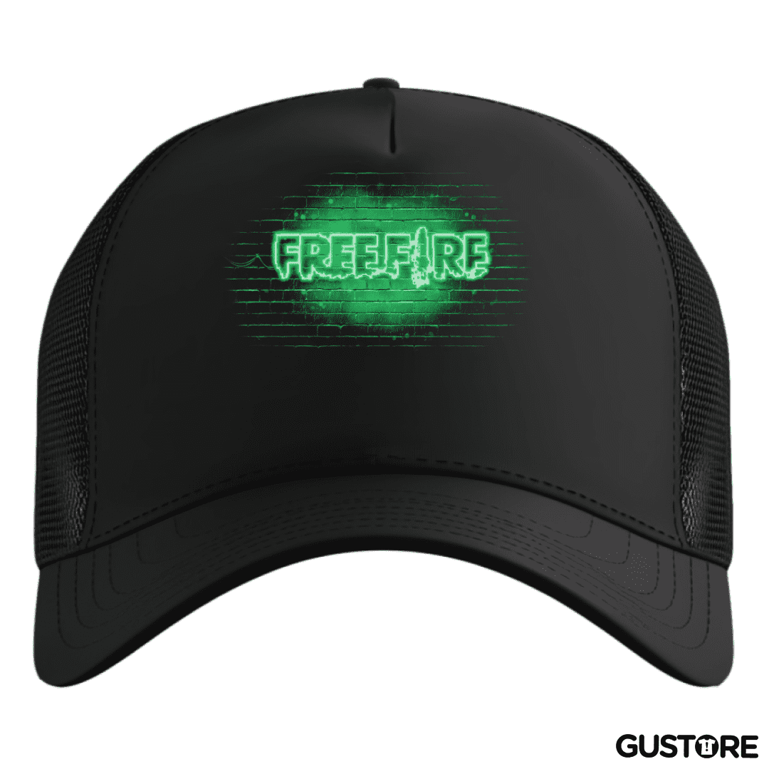 Gorro Free fire neon verde
