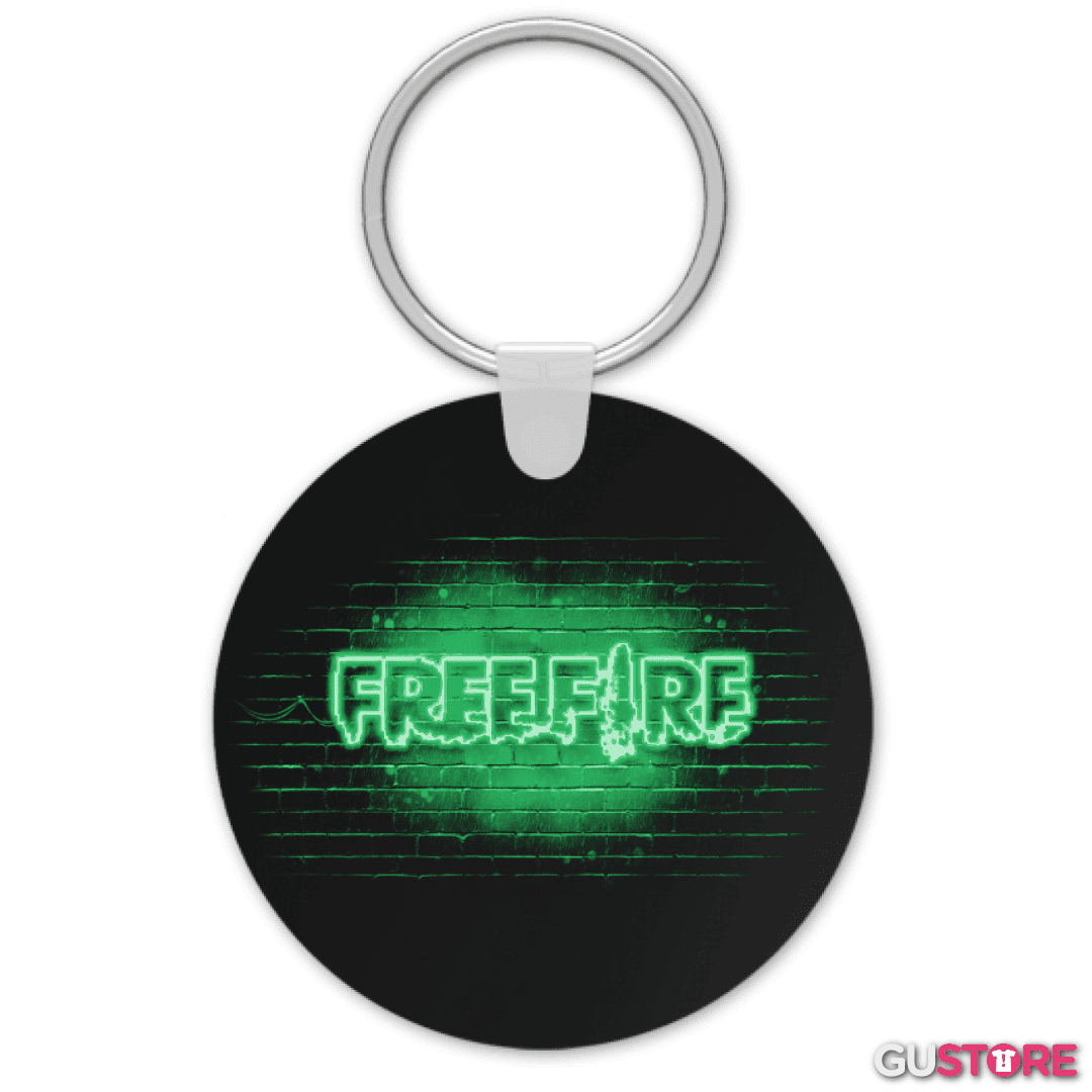 Llavero Free fire neon verde