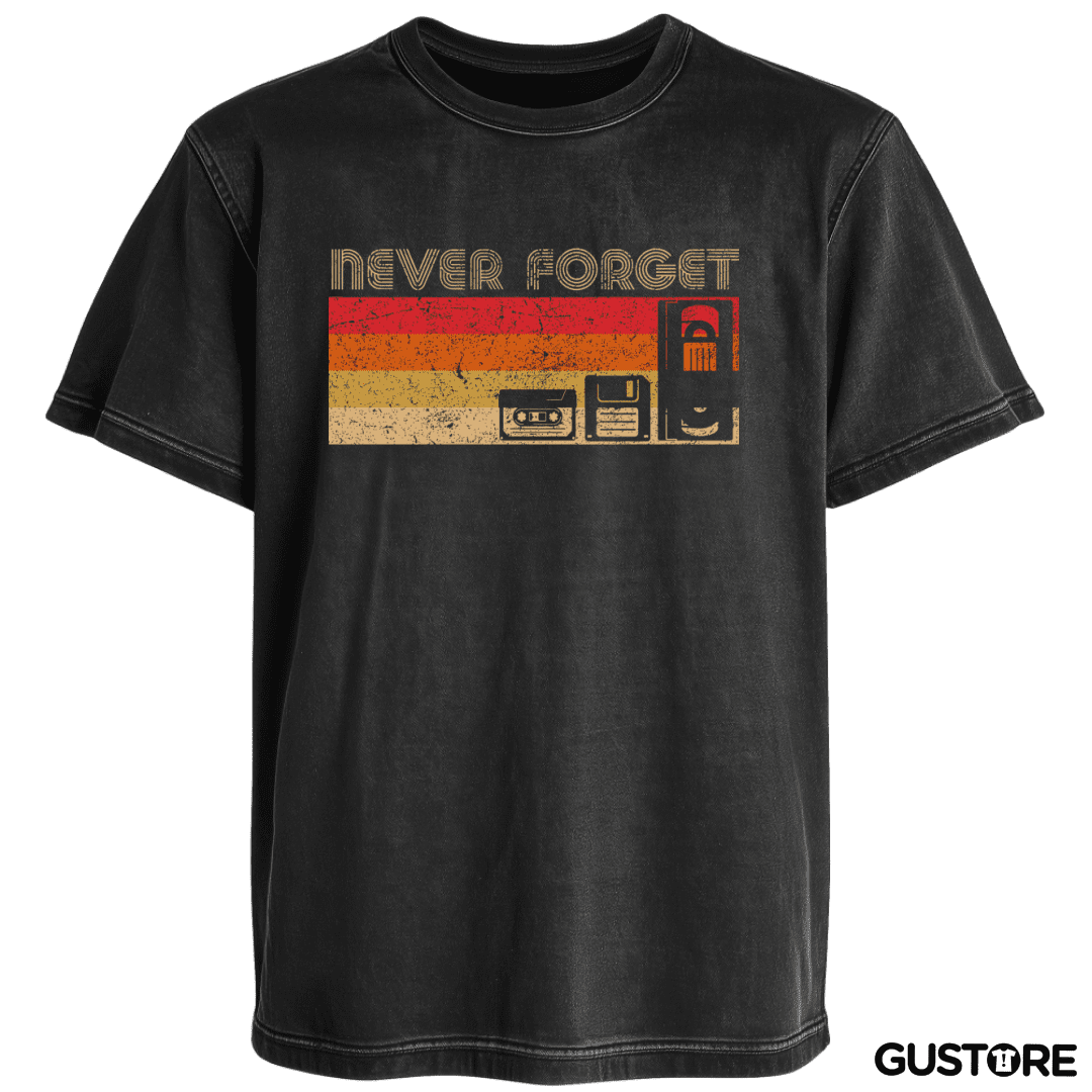 Polera desgastada Never forget oleskul