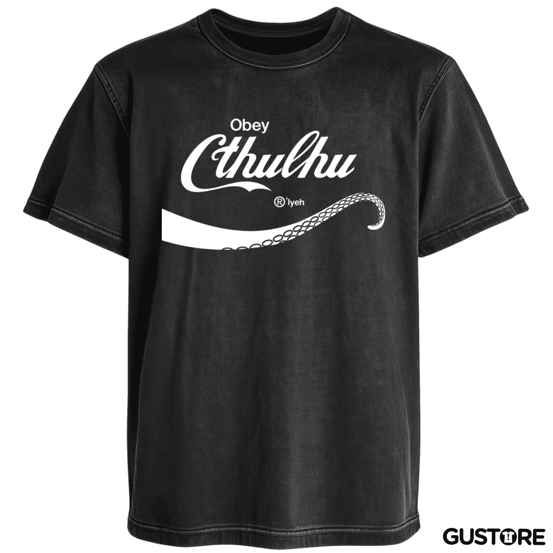 Polera desgastada Cthulhu Drink