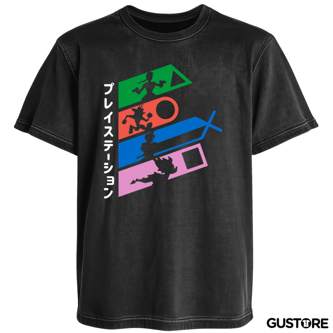 Polera desgastada Play Station Legends