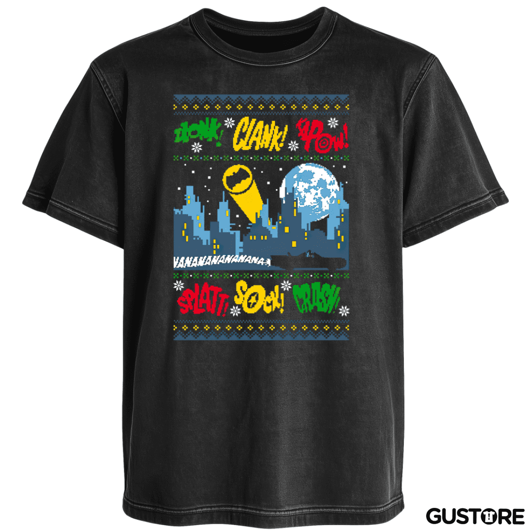 Polera desgastada Ciudad Gotica Navidad