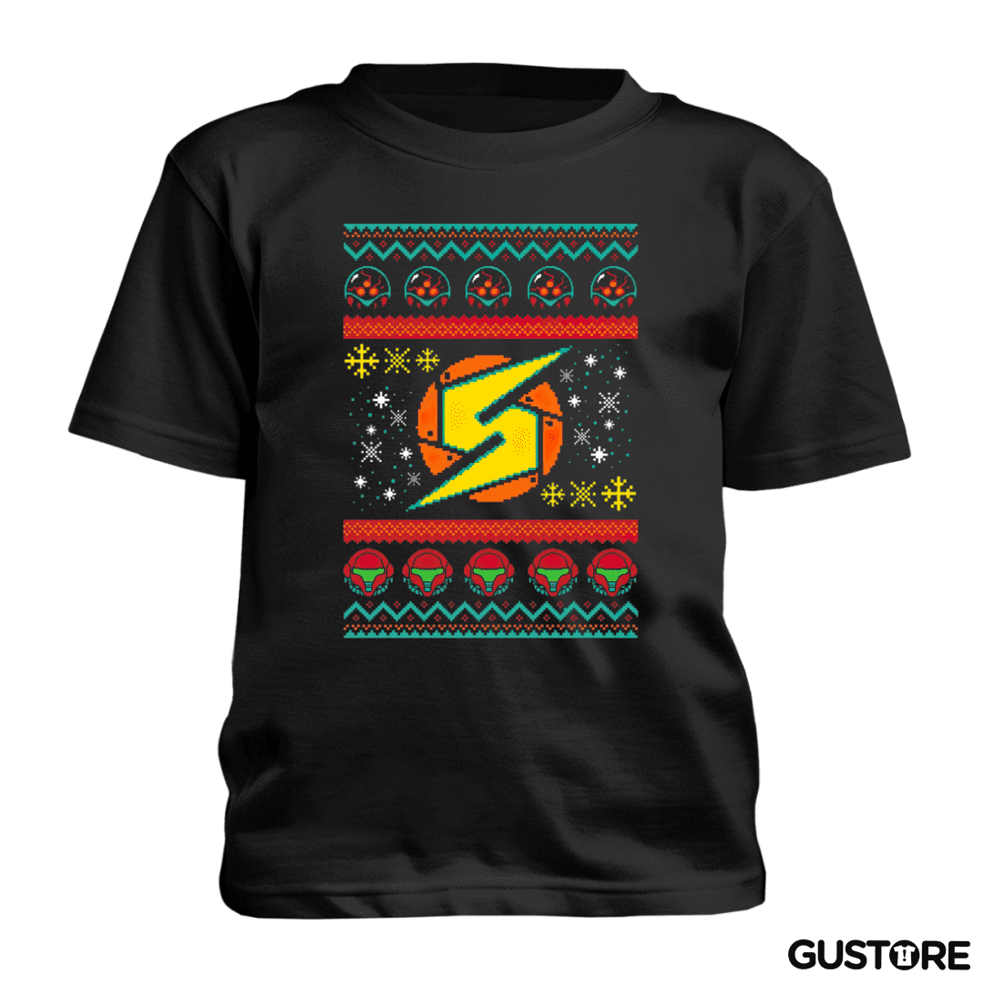 Polera de niño Metroid navidad