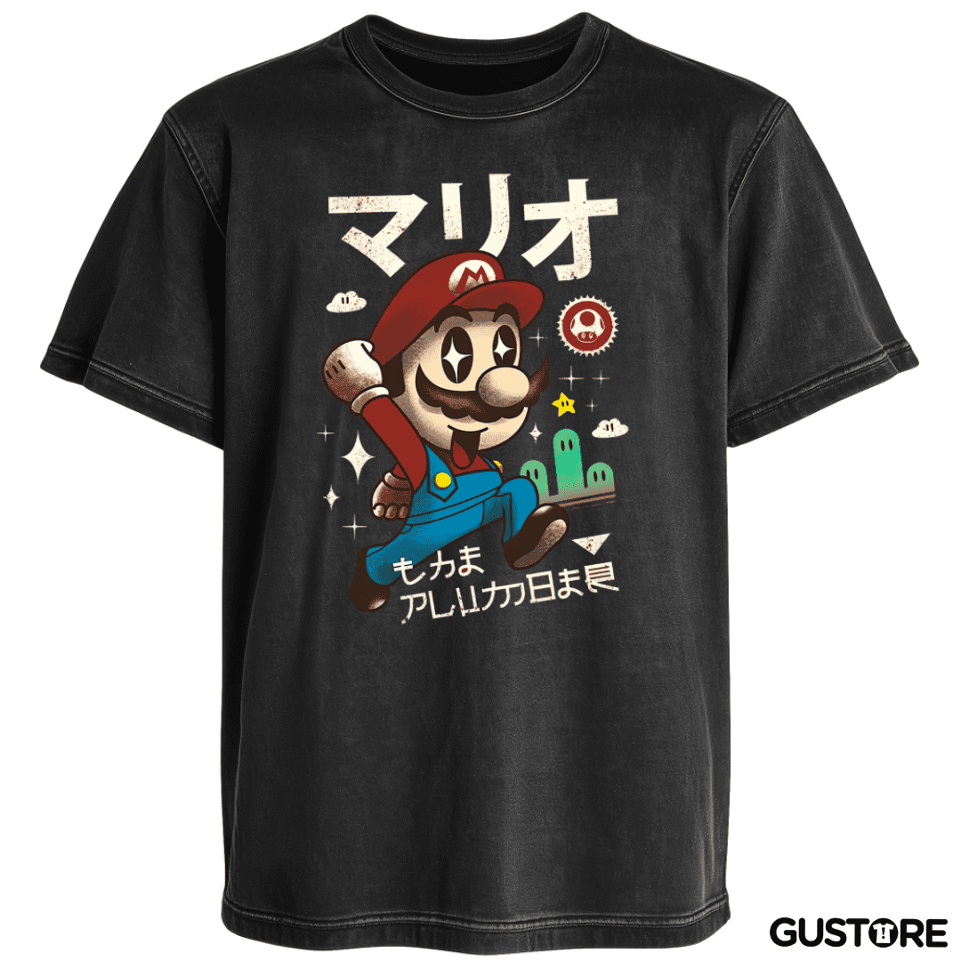 Polera desgastada Kawai bigote