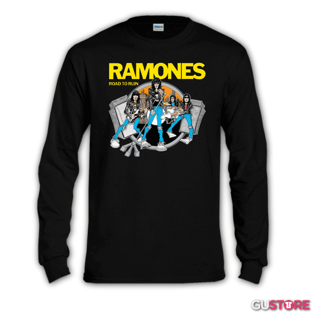 Polera manga larga Ramones road to ruin