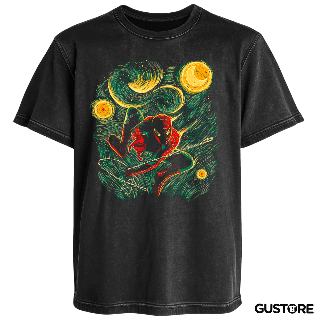 Polera desgastada Spider van gogh
