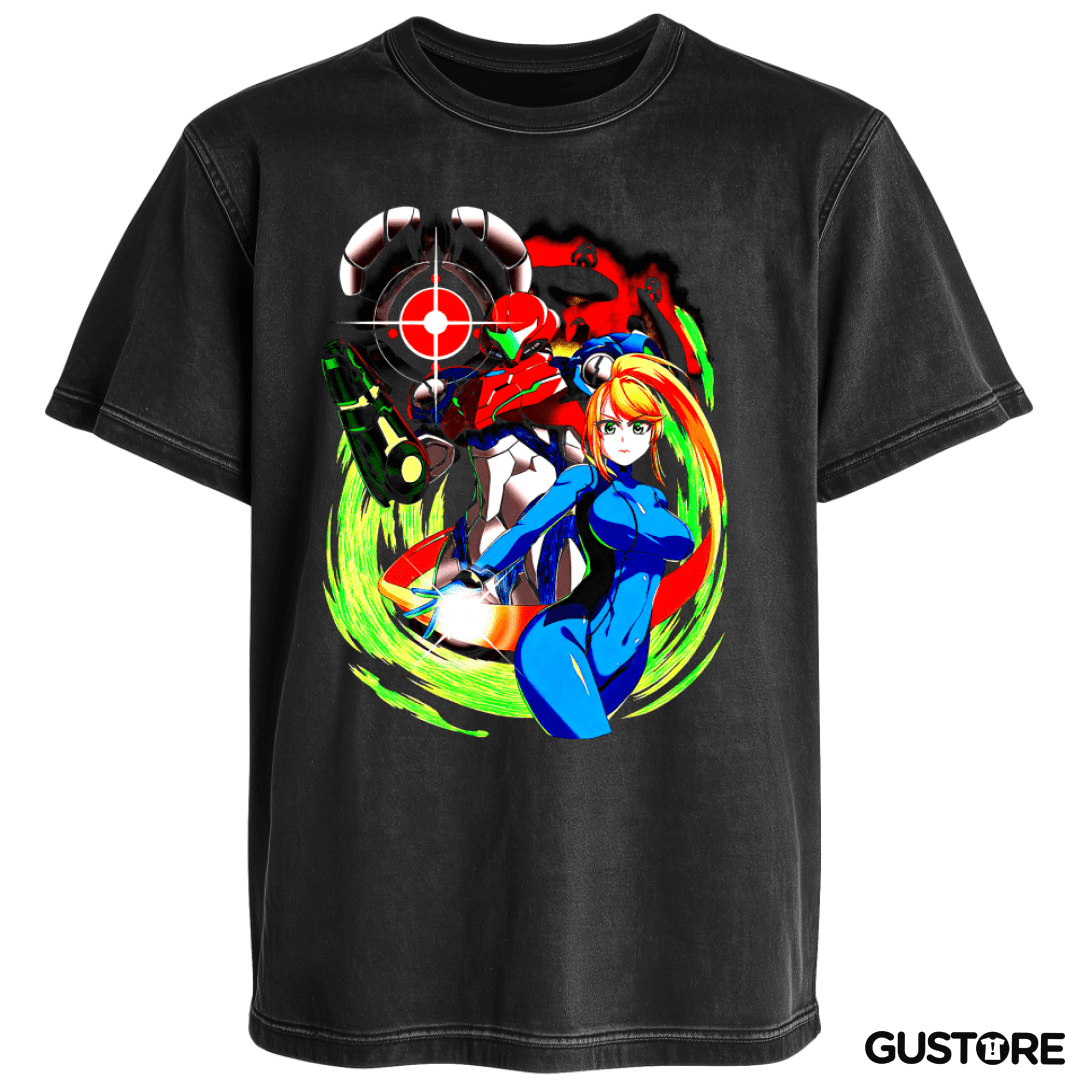 Polera desgastada Samus Metroid