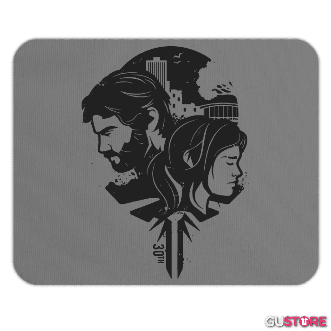 Mousepad TLOU - Joe & Ellie B&W