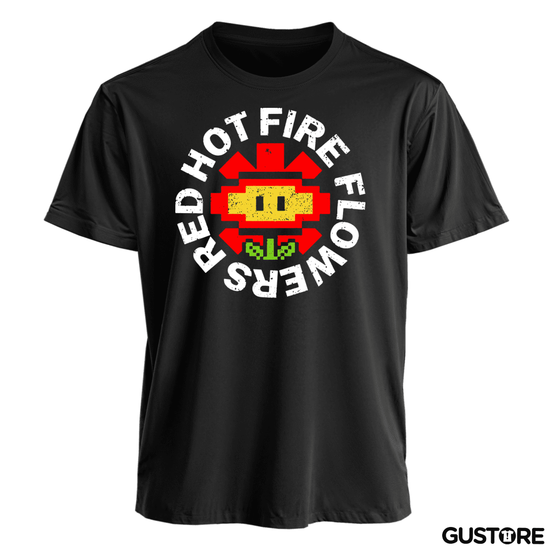 Polera Red Hot Fire Flowers