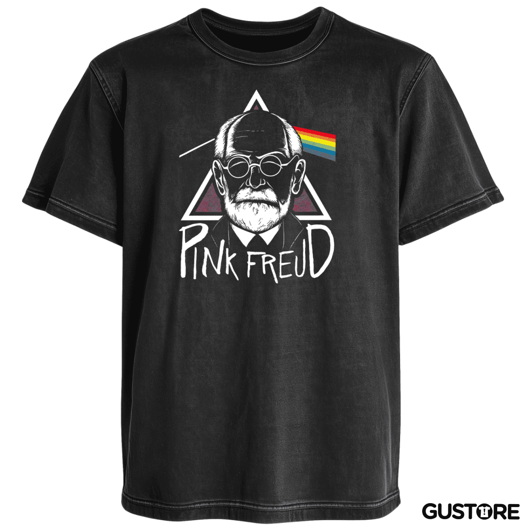 Polera desgastada Pink Freud