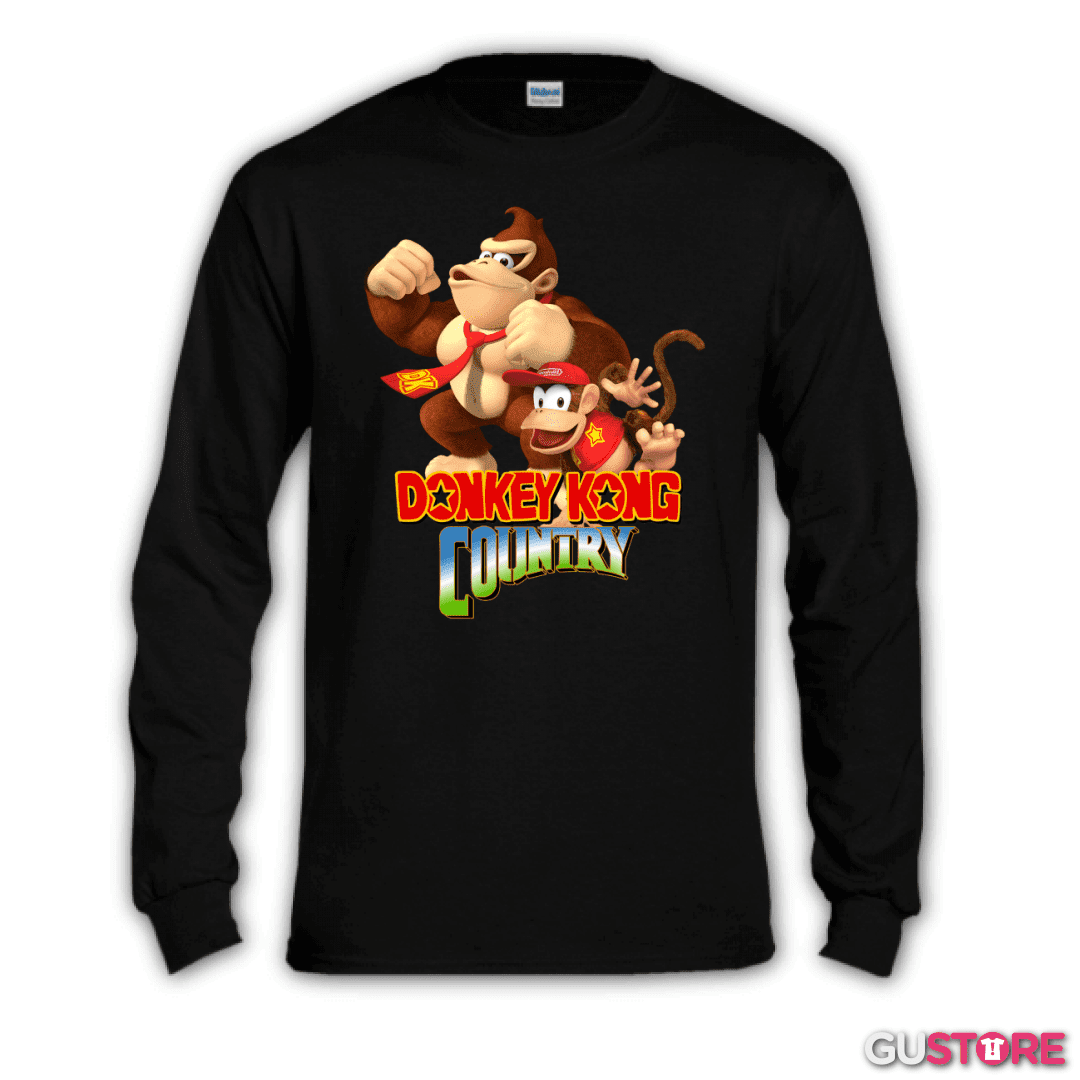Polera manga larga Donkey kong Country