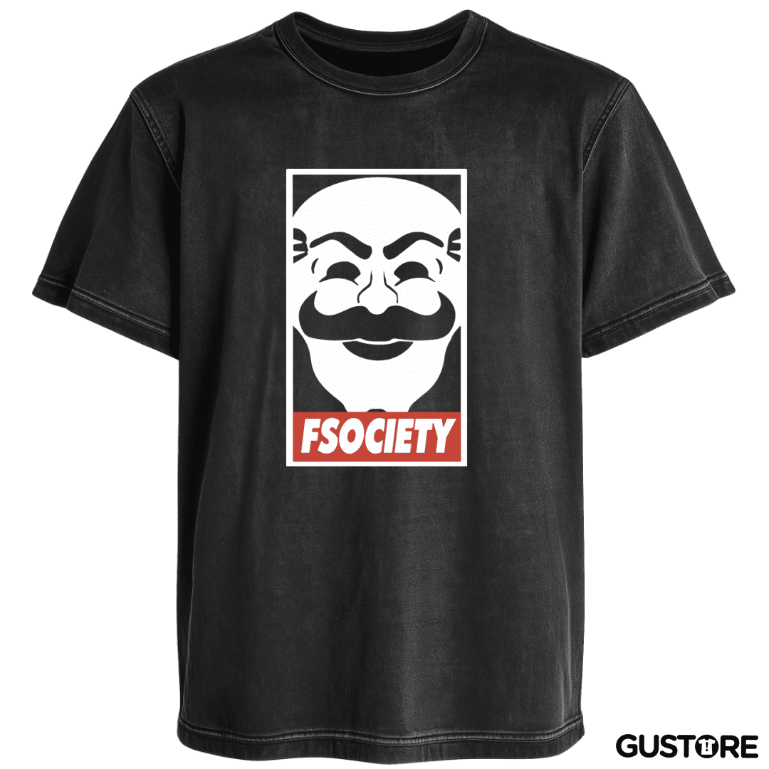 Polera desgastada Fsociety