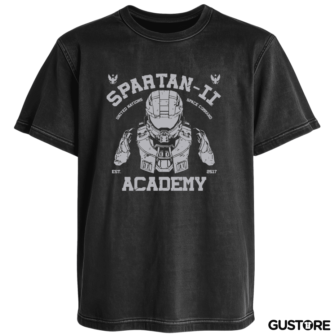 Polera desgastada Spartan II academy