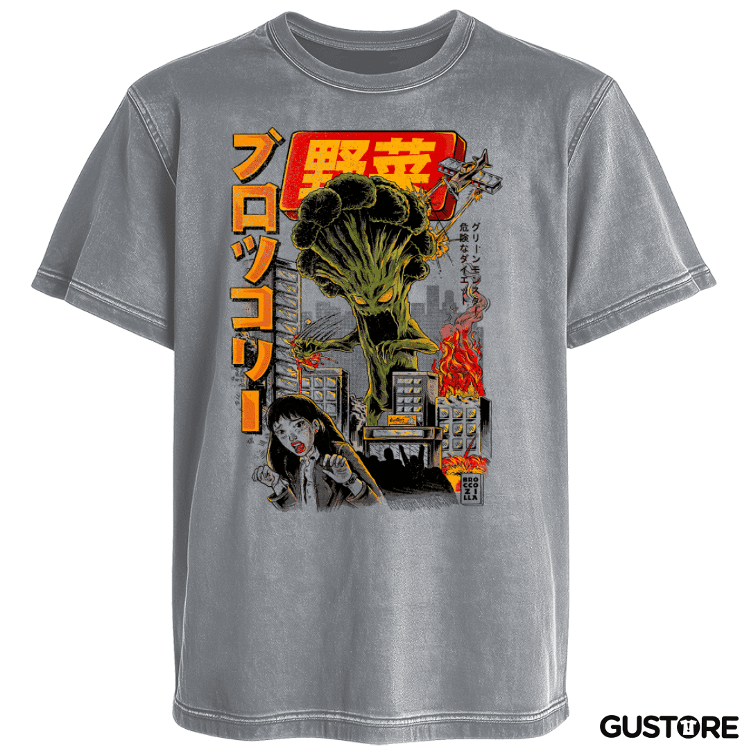 Polera desgastada BrocoliZilla