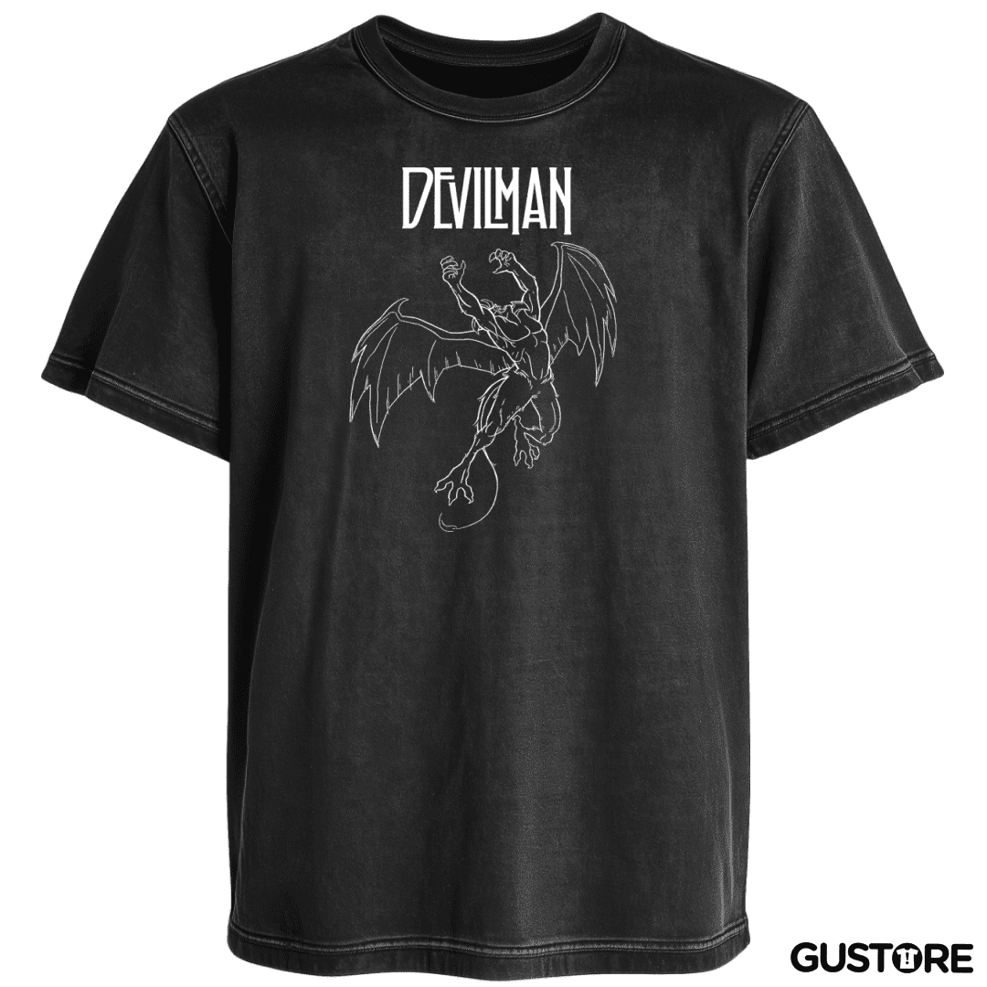 Polera desgastada Led Devilman