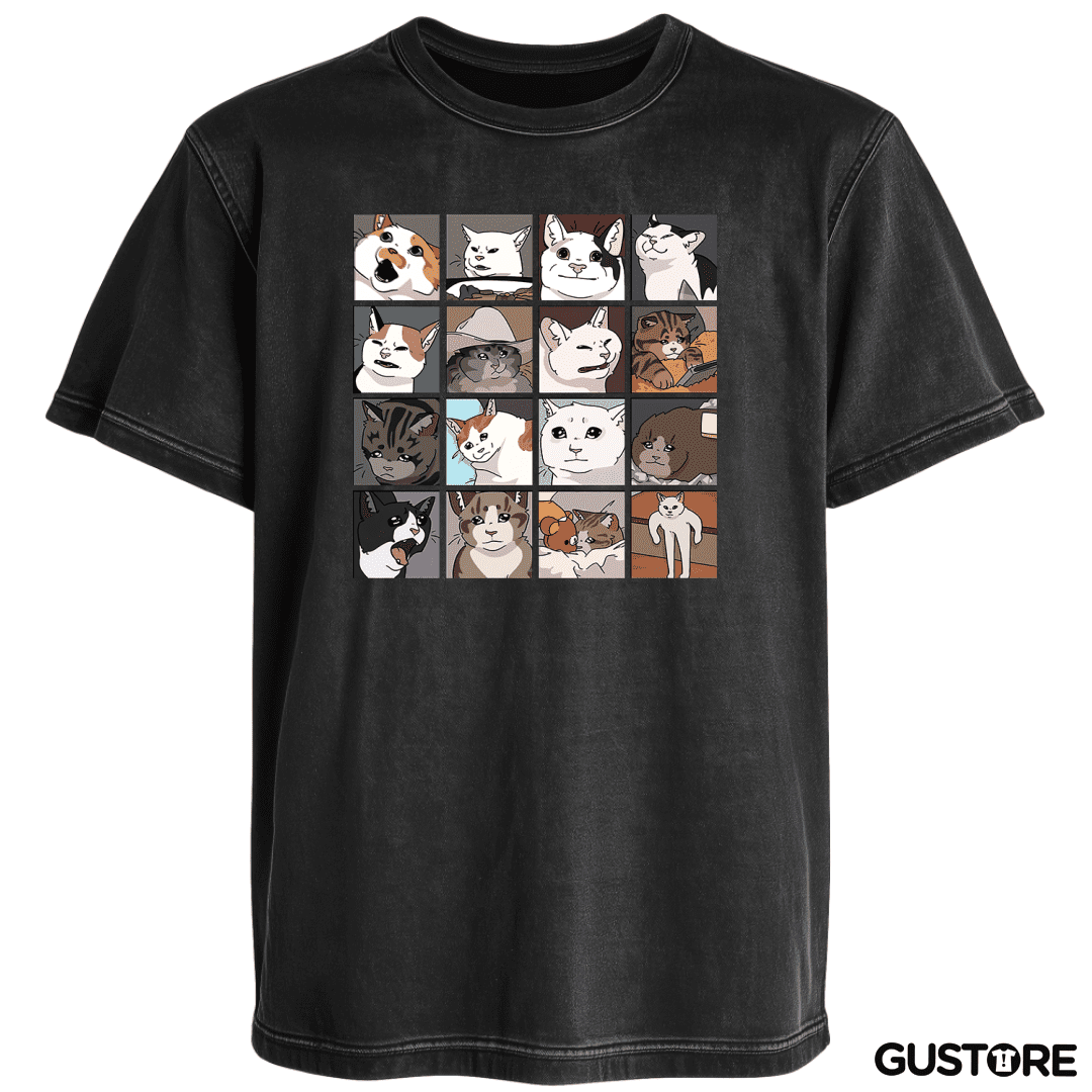 Polera desgastada Gatos memes