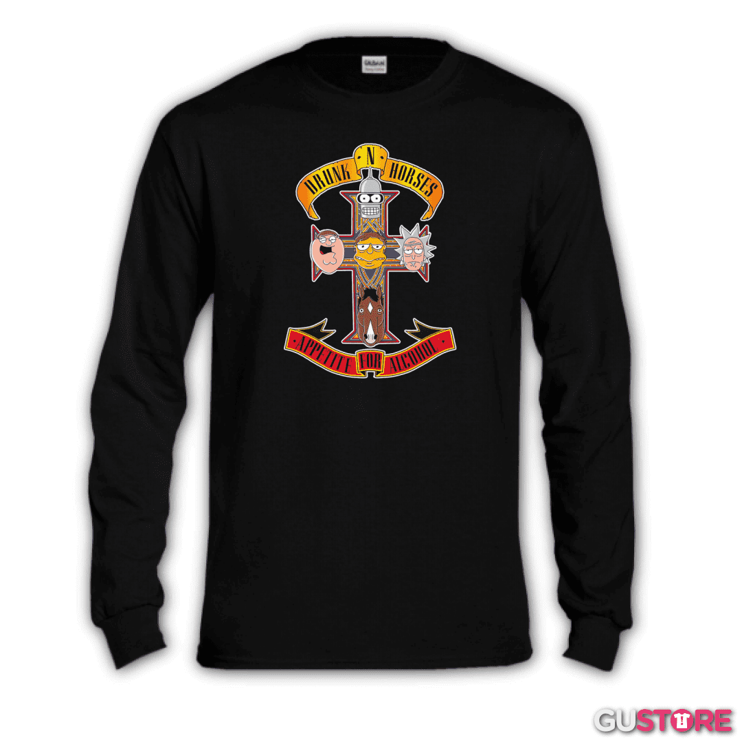 Polera manga larga Drunk & Horses