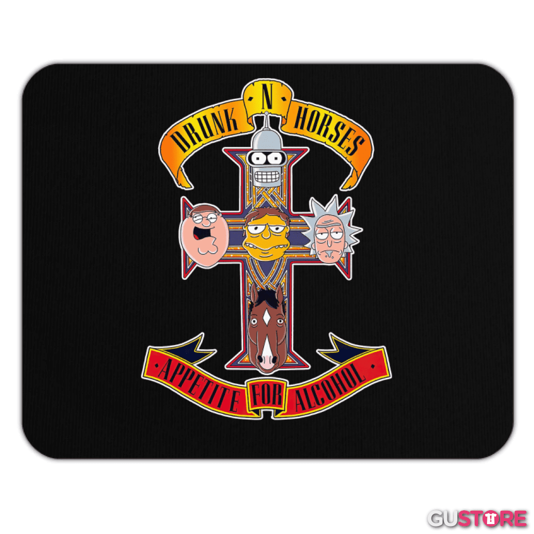 Mousepad Drunk & Horses