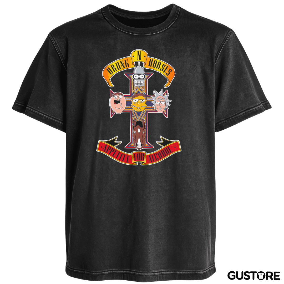 Polera desgastada Drunk & Horses